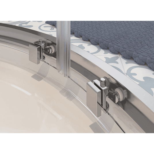 Poppy Harley 900mm 2 Door Easy-Fit Quadrant & Tray Pack - Chrome - RUBY107145 - Envy Bathrooms Ltd