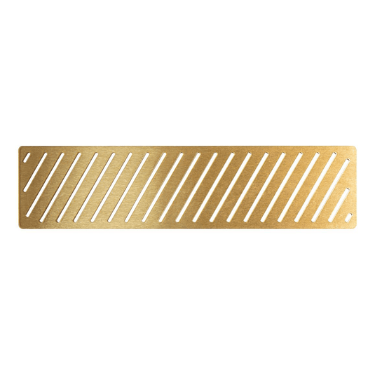 Poppy Linear Tray Waste Cover - Brushed Brass - RUBY108536 - Envy Bathrooms Ltd