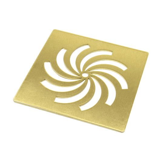 Poppy Ultra-Slim Tray Waste Cover - Brushed Brass - RUBY105332 - Envy Bathrooms Ltd