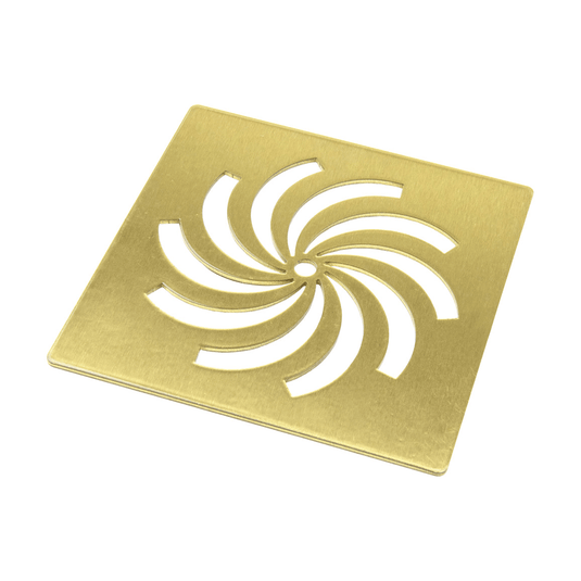 Poppy Ultra-Slim Tray Waste Cover - Brushed Brass - RUBY105332 - Envy Bathrooms Ltd