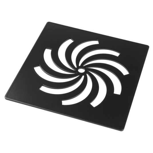 Poppy Ultra-Slim Tray Waste Cover - Matt Black - RUBY105333 - Envy Bathrooms Ltd
