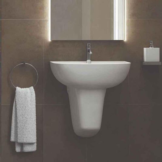 RAK Ceramics Compact Semi Pedestal For 45cm & 55cm Basin - CO0401AWHA