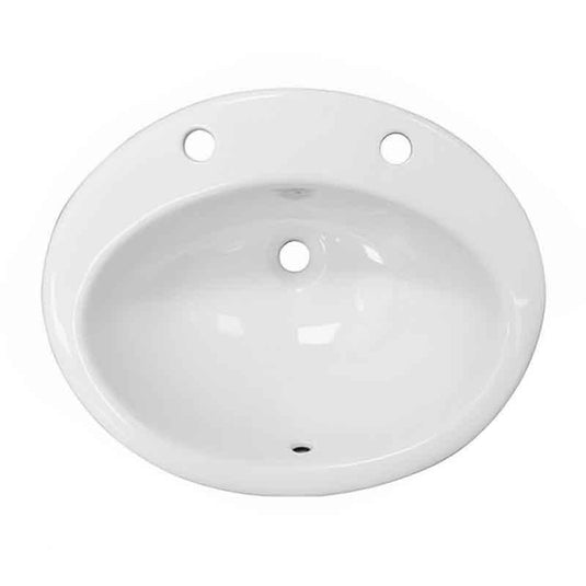 RAK Ceramics Jessica 53cm Inset Basin - 2 Tap Holes - OC73NCHAWHA