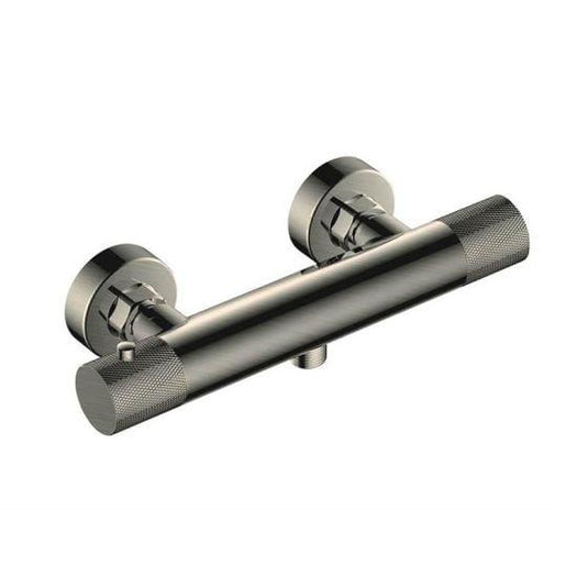 RAK Ceramics Amalfi Wall Mounted Exposed Thermostatic Bar Valve - Brushed Nickel - RAKAMA3303N