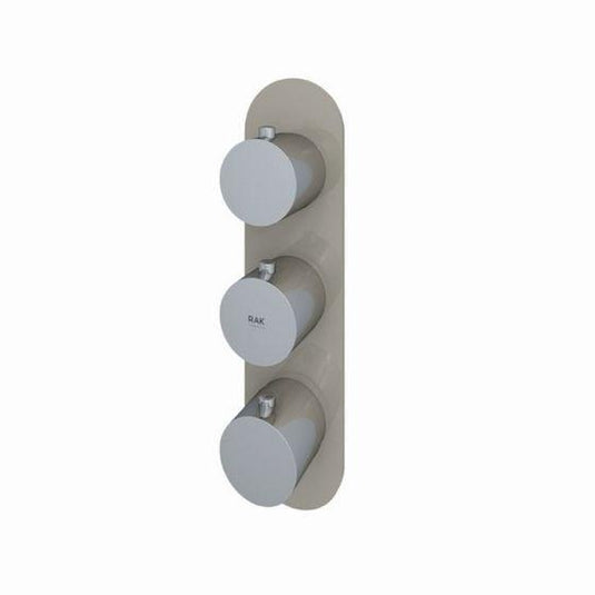 RAK Ceramics Feeling Round Shower Valve Dual Outlet Thermostatic - Cappuccino - RAKFSV2514R