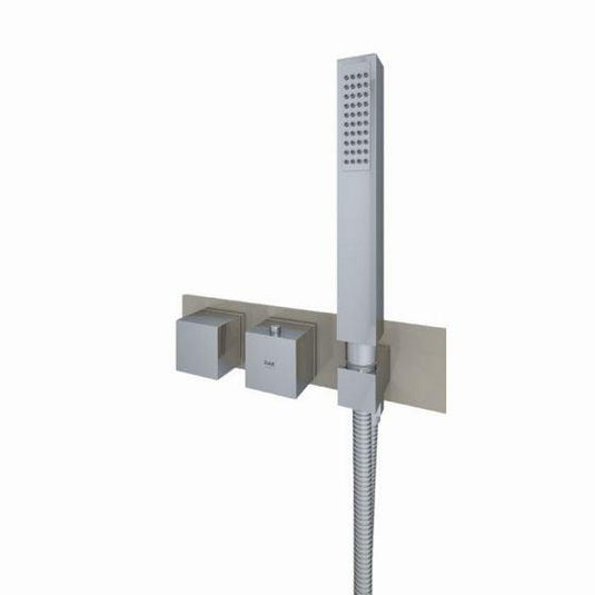 RAK Ceramics Feeling Square Shower Valve Horizontal Dual Outlet Thermostatic - Cappuccino - RAKFSV2514SHS