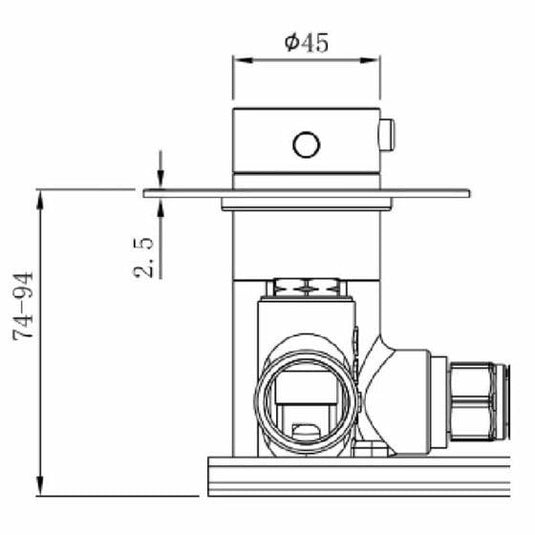 RAK Ceramics Petit Round Concealed Thermostatic Valve - Brushed Nickel - RAKPER3024N