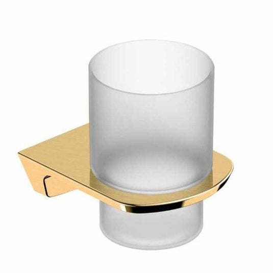 RAK Ceramics Petit Square Tumbler Holder - Brushed Gold - RAKPES9903G