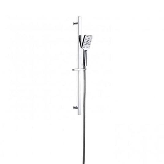 RAK Ceramics Square Slider Rail Shower Kit With Three Function Shower Handset - Chrome - RAKSHW1007