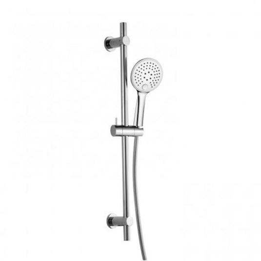 RAK Ceramics Round Slider Rail Shower Kit with Three Function Shower Handset - Chrome - RAKSHW1008