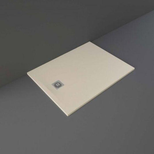 RAK Ceramics Feeling 1200 x 900mm Stone Effect Shower Tray with Anti-Slip - Cappuccino - RFST090120S514