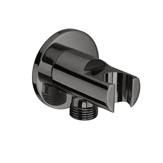Roca Aqua Round Water Inlet With Shower Head Holder Titanium Black | A5B5250CN0