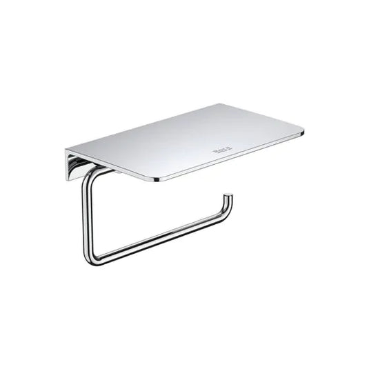 Roca Hotels Round Toilet Roll Holder with Shelf Chrome | A817581C00