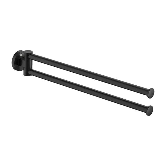 Roca Hotels Round Double Swivel Towel Rail Matt Black | A817578C40