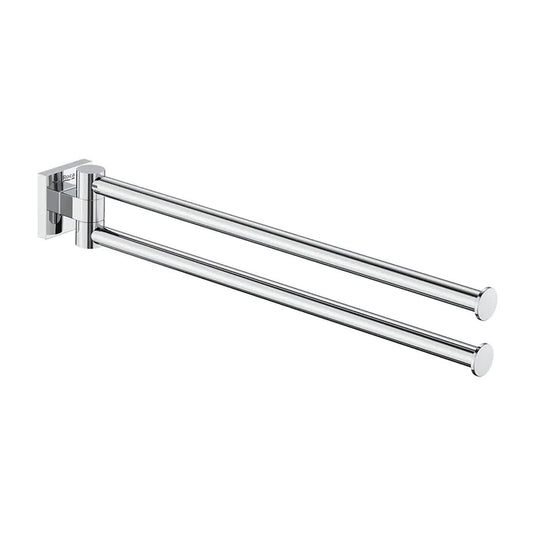 Roca Hotels Square Double Swivel Towel Rail Chrome | A817609C00