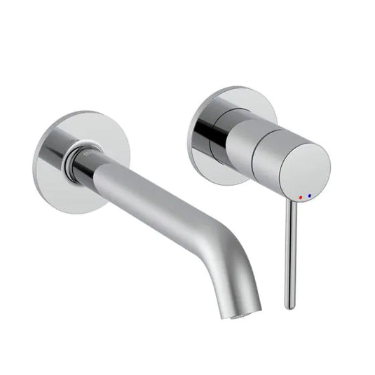Roca Nu Wall Mounted Basin Mixer Tap With Pin Handle Chrome | A5A353FC00