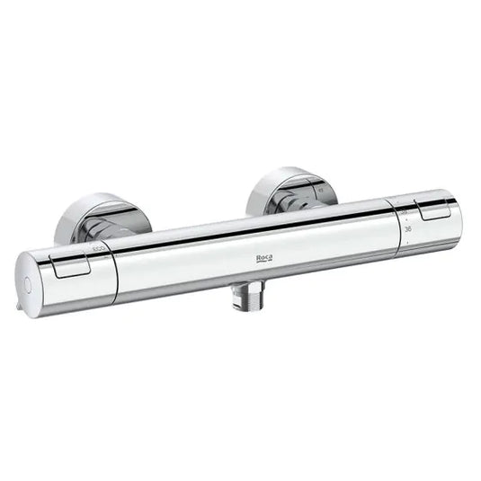 Roca T-500 Wall Mounted Thermostatic Shower Mixer Chrome | A5A2E18C00