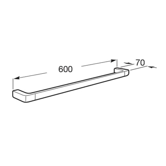 Roca Tempo 600mm Towel Rail Black Titanium | A817030CN0