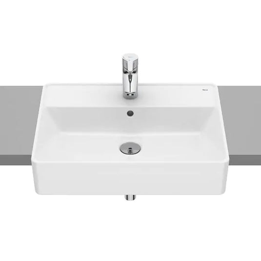 Roca The Gap 550mm Square Semi-Recessed Basin 1 Tap Hole | A3270YG000