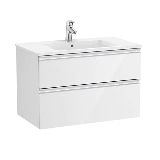 Roca The Gap 800mm 2 Drawer Vanity Unit Gloss White | A857399806