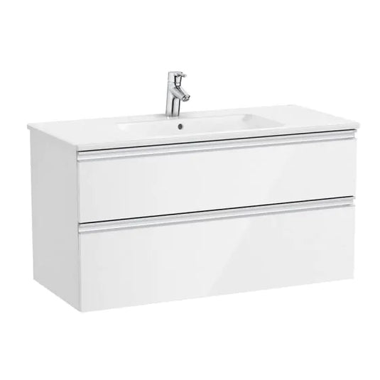 Roca The Gap 1000mm 2 Drawer Vanity Unit Gloss White | A857724806