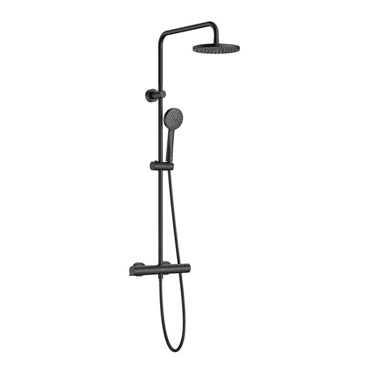 Roca Victoria Thermostatic Shower Column Matt Black | A5A9F18NB0