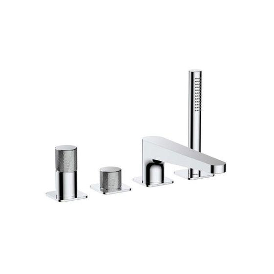 RAK Ceramics Amalfi 4 Hole Deck Mounted Bath Shower Mixer - Chrome - RAKAMA3013C - Envy Bathrooms Ltd