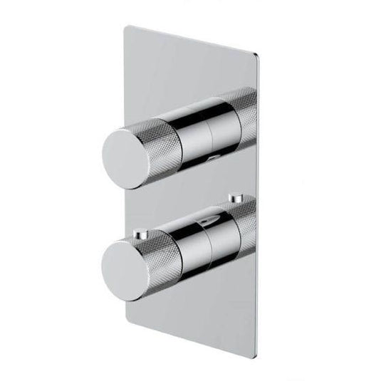 RAK Ceramics Amalfi Dual Outlet, 2 Handle Thermostatic Concealed Shower Valve - Chrome - RAKAMA3302C - Envy Bathrooms Ltd