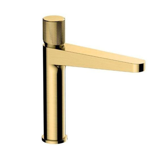 RAK Ceramics Amalfi Mid Height Basin Mixer - Brushed Gold - RAKAMA3016G - Envy Bathrooms Ltd