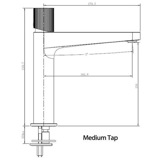 RAK Ceramics Amalfi Mid Height Basin Mixer - Brushed Nickel - RAKAMA3016N - Envy Bathrooms Ltd