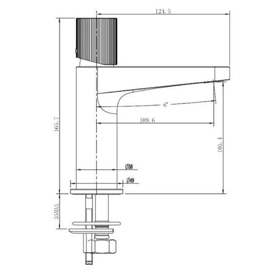 RAK Ceramics Amalfi Standard Basin Mixer - Brushed Nickel - RAKAMA3001N - Envy Bathrooms Ltd