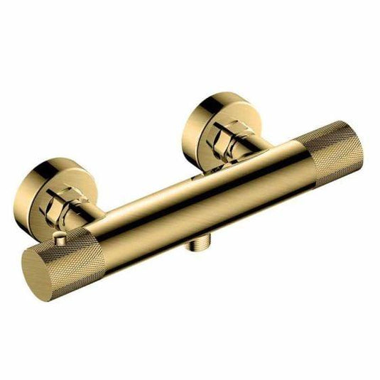 RAK Ceramics Amalfi Wall Mounted Exposed Thermostatic Bar Valve - Brushed Gold - RAKAMA3303G - Envy Bathrooms Ltd