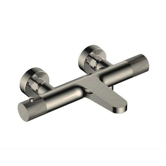 RAK Ceramics Amalfi Wall Mounted Exposed Thermostatic Bath Shower Mixer - Brushed Nickel - RAKAMA3009N - Envy Bathrooms Ltd