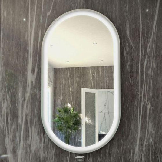 RAK Ceramics Art Oval 450 x 1000mm LED Mirror - Chrome - RAKARTOVCP5001 - Envy Bathrooms Ltd