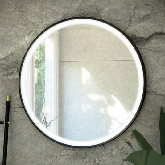 RAK Ceramics Art Round 600 x 600mm LED Illuminated Mirror - Matt Black - RAKARTRNMB5001 - Envy Bathrooms Ltd