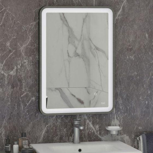 RAK Ceramics Art Soft 500 x 700mm LED Illuminated Mirror - Brushed Nickel - RAKARTSFBN5001 - Envy Bathrooms Ltd