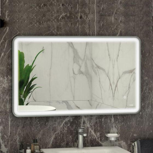 RAK Ceramics Art Soft 600 x 1000mm LED Illuminated Mirror - Brushed Nickel - RAKARTSFBN5003 - Envy Bathrooms Ltd