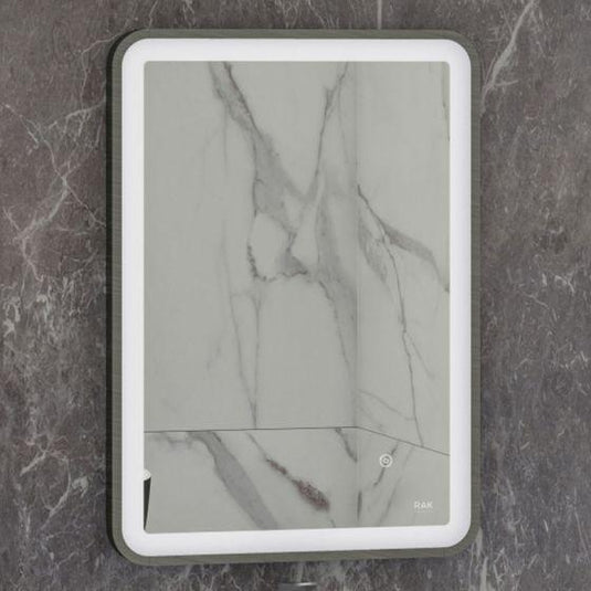 RAK Ceramics Art Soft 600 x 800mm LED Illuminated Mirror - Brushed Nickel - RAKARTSFBN5002 - Envy Bathrooms Ltd