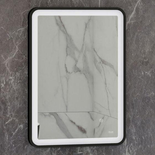 RAK Ceramics Art Soft 600 x 800mm LED Illuminated Mirror - Matt Black - RAKARTSFMB5002 - Envy Bathrooms Ltd