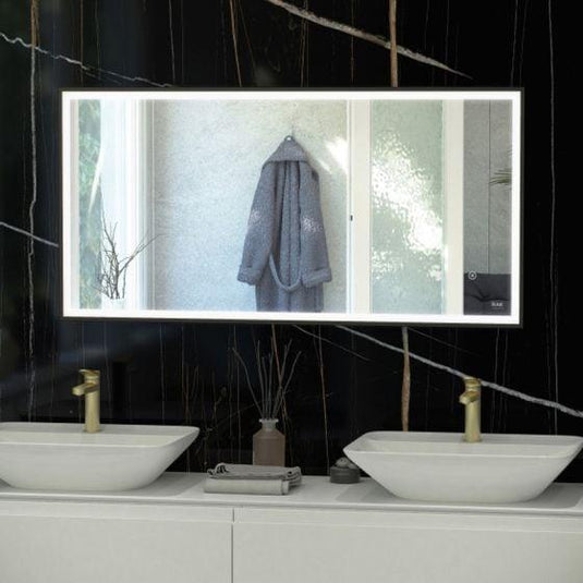 RAK Ceramics Art Square 600 x 1000mm LED Mirror - Matt Black - RAKARTSQMB5003 - Envy Bathrooms Ltd