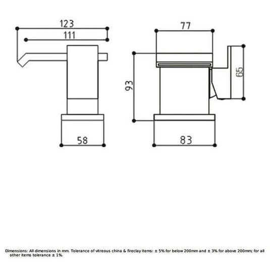 RAK Ceramics Basin Art Cubis Monobloc Basin Mixer - Chrome - RAKCUB3001 - Envy Bathrooms Ltd