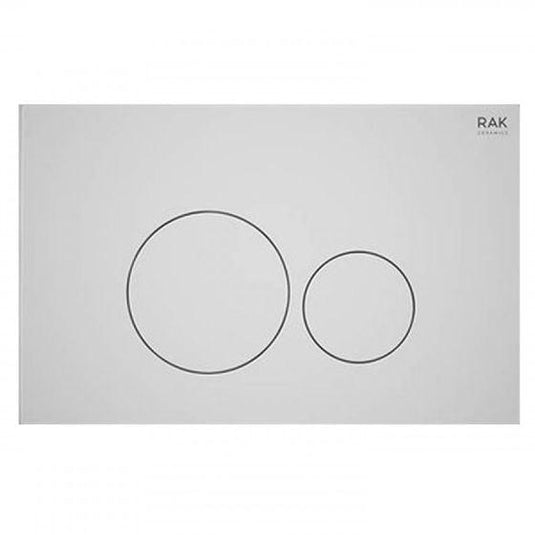 RAK Ceramics Ceramics Ecofix Flush Plate with Round Push White - FSRAKPPL003500 - Envy Bathrooms Ltd