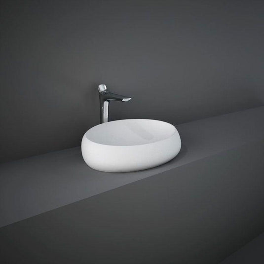 RAK Ceramics Cloud 60cm Counter Top Basin (No Overflow) in Matt White - CLOCT6000500A - Envy Bathrooms Ltd