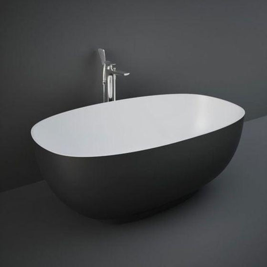 RAK Ceramics Cloud Freestanding Bath 1400 x 753mm - Matt Black - CLOBT14075504 - Envy Bathrooms Ltd