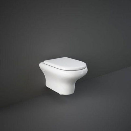 RAK Ceramics Compact 52cm Rimless Wall Hung Pan with Hidden Fixations - White - CO27AWHA - Envy Bathrooms Ltd