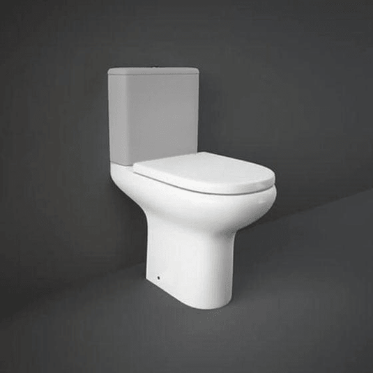 RAK Ceramics Compact Deluxe Close Coupled Full Access Open Back Toilet Pan - Alpine White - CO19AWHA - Envy Bathrooms Ltd