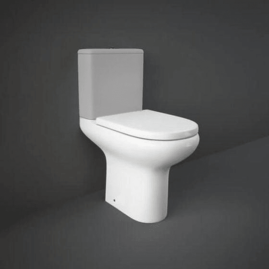 RAK Ceramics Compact Deluxe Close Coupled Full Access Open Back Toilet Pan - Alpine White - CO19AWHA - Envy Bathrooms Ltd