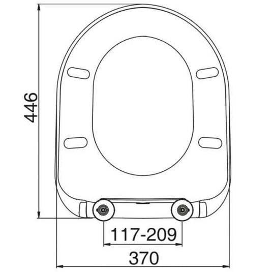 RAK Ceramics Compact Quick Release Soft Close Wrap Over Urea Seat - White - RAKSEAT010 - Envy Bathrooms Ltd