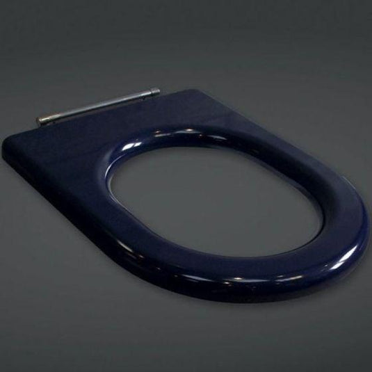 RAK Ceramics Compact Special Needs Seat without Lid in Blue for Rimless WC Pans - COMSEATSNBLUE - Envy Bathrooms Ltd