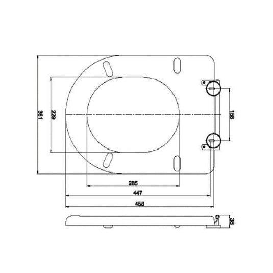 RAK Ceramics Compact Special Needs Toilet Seat Only for Rimless Pans - White - RAKSEAT008 - Envy Bathrooms Ltd